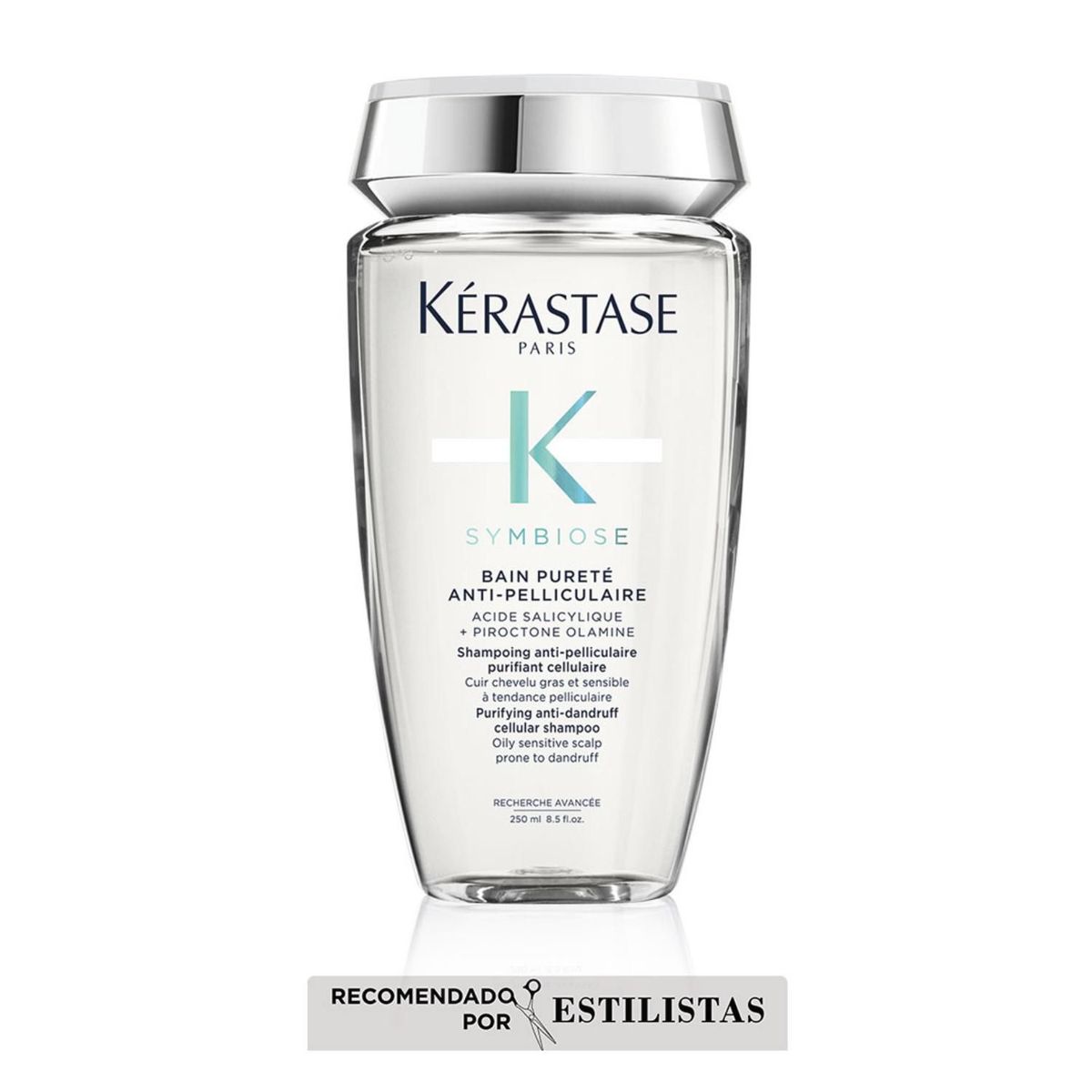 KERASTASE - Shampoo  Para Cuero Cabelludo Graso Sensible Propenso A La Caspa Purete Anti-Pelliculaire Symbiose 250Ml