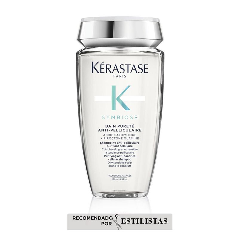 KERASTASE - Shampoo  Para Cuero Cabelludo Graso Sensible Propenso A La Caspa Purete Anti-Pelliculaire Symbiose 250Ml