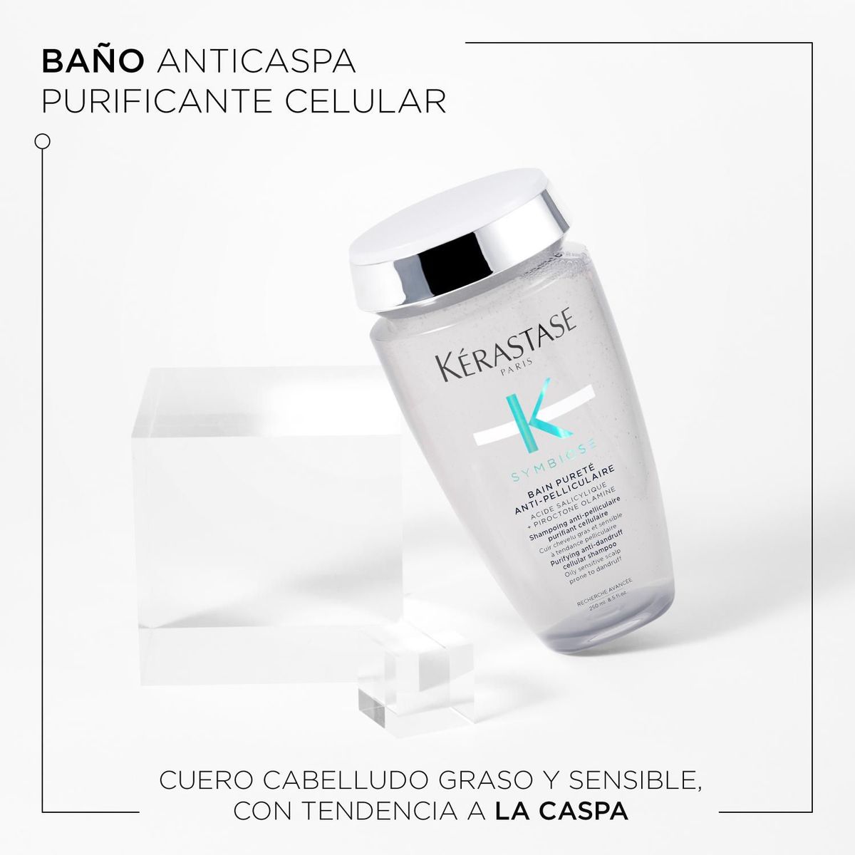 KERASTASE - Shampoo  Para Cuero Cabelludo Graso Sensible Propenso A La Caspa Purete Anti-Pelliculaire Symbiose 250Ml