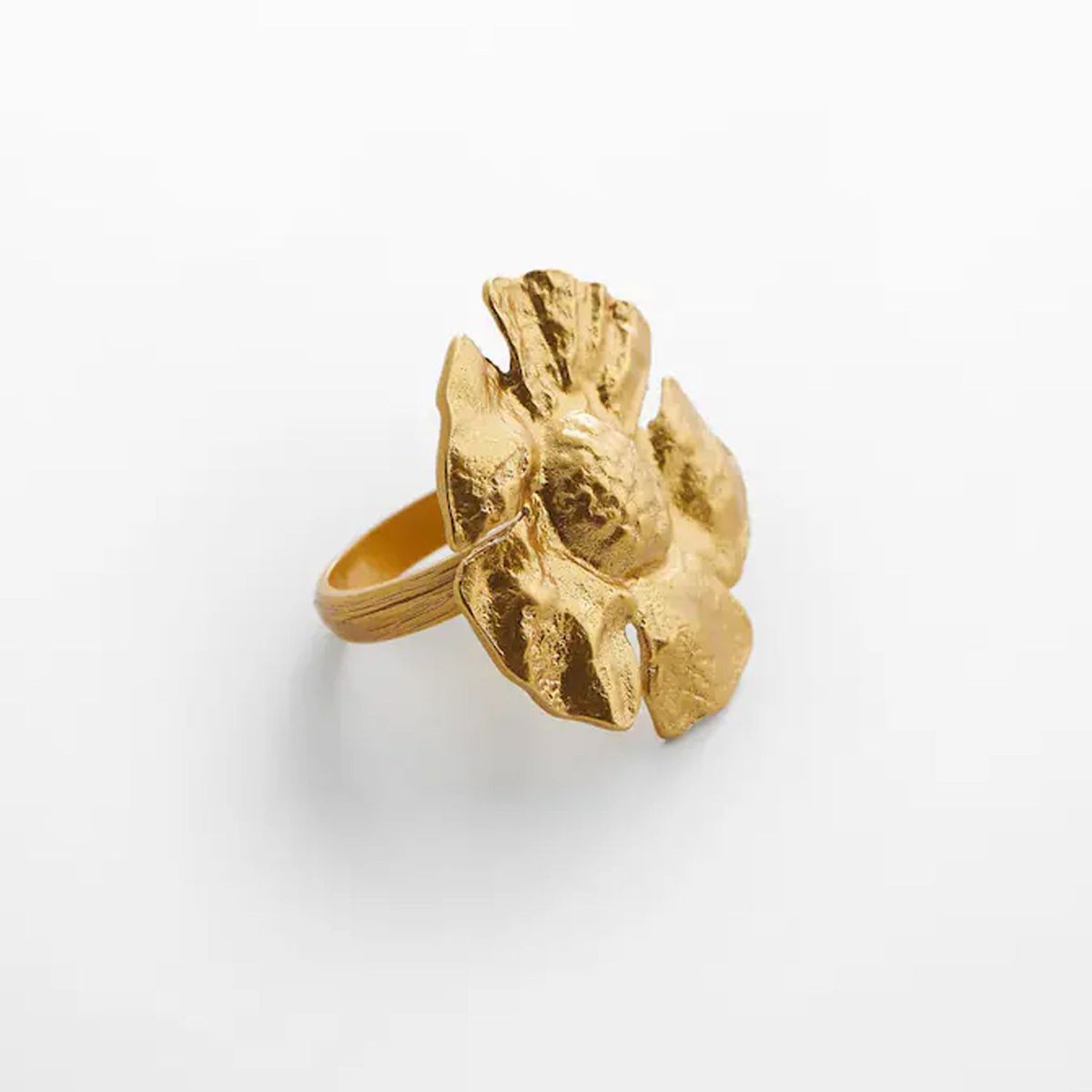MANGO - Anillo flor textura