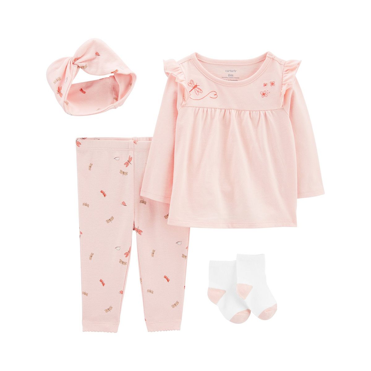 CARTER'S - Conjunto Bebé Niña 3 Piezas Algodón Carters