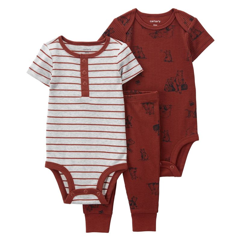 CARTER'S - Conjunto Bebé Niño 3 Piezas Algodón Carters