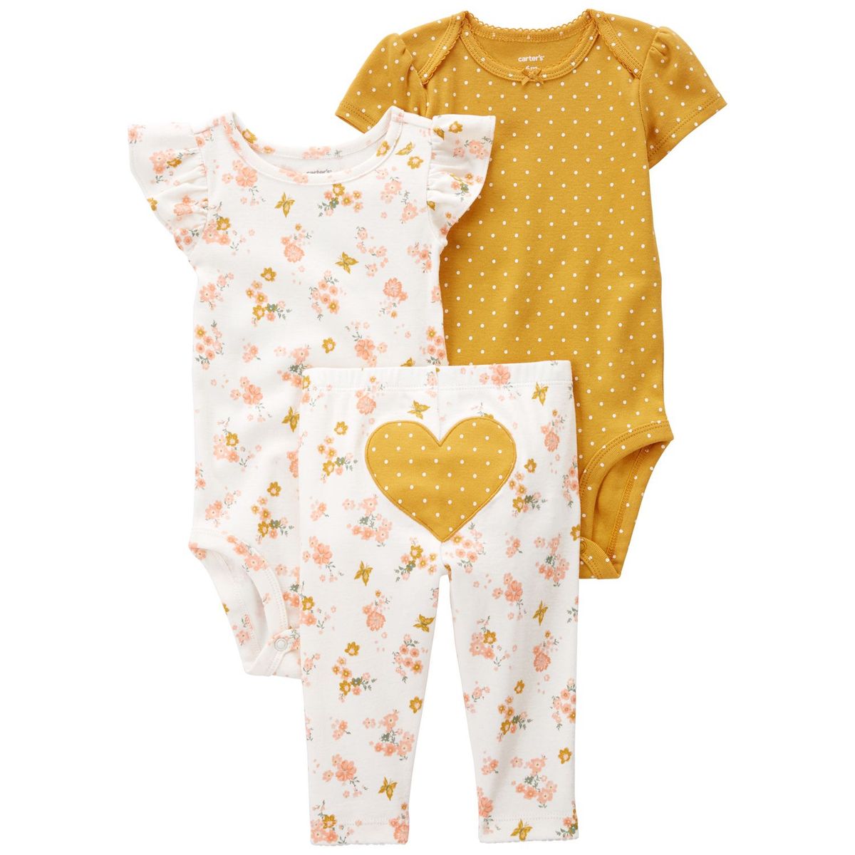 CARTER'S - Conjunto Bebé niña 3 piezas Algodón Carters