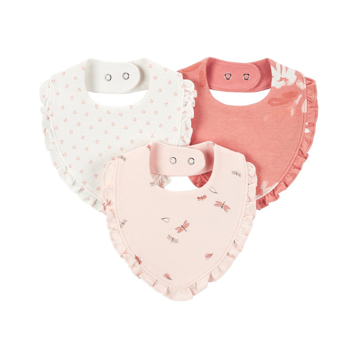 CARTER'S - Babero Bebé Niña Pack X3 Carters