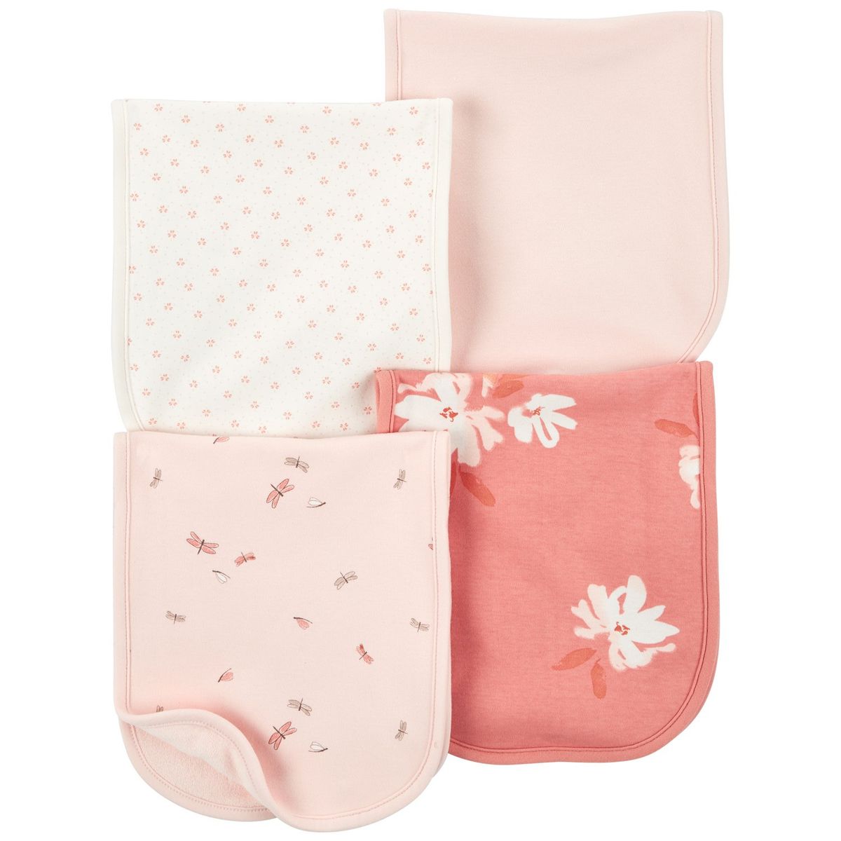 CARTER'S - Babero Bebé Niña Pack X4 Carters.