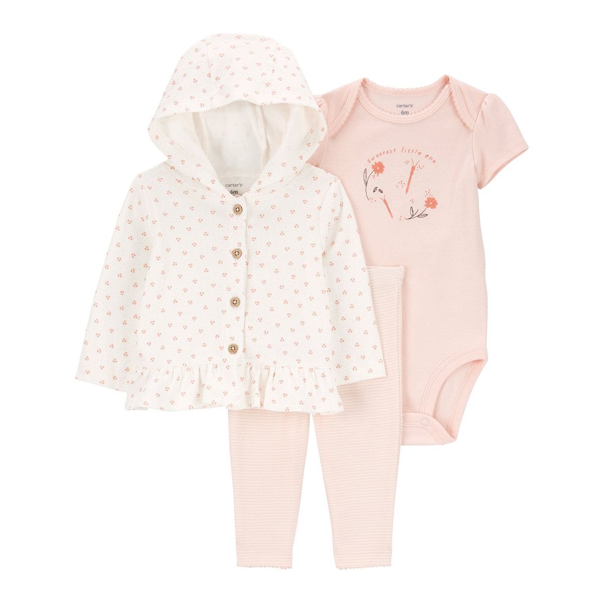 CARTER'S - Conjunto Bebé Niña 3 Piezas Algodón Carters