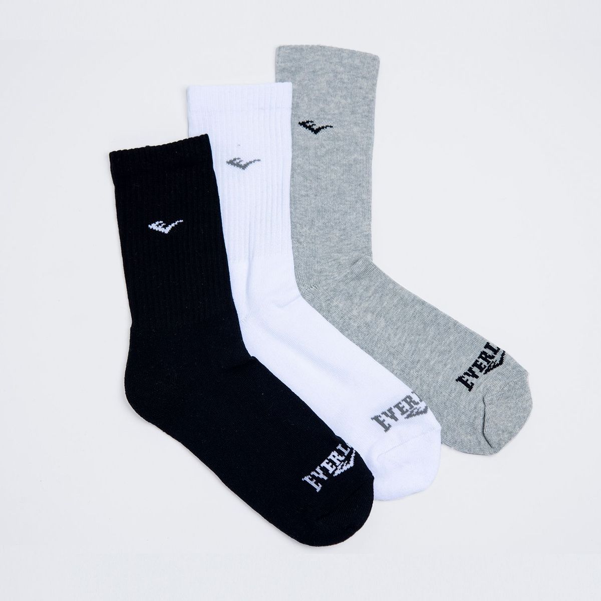 EVERLAST - Pack X3 Medias Deportivas Hombre Everlast Crew Largas