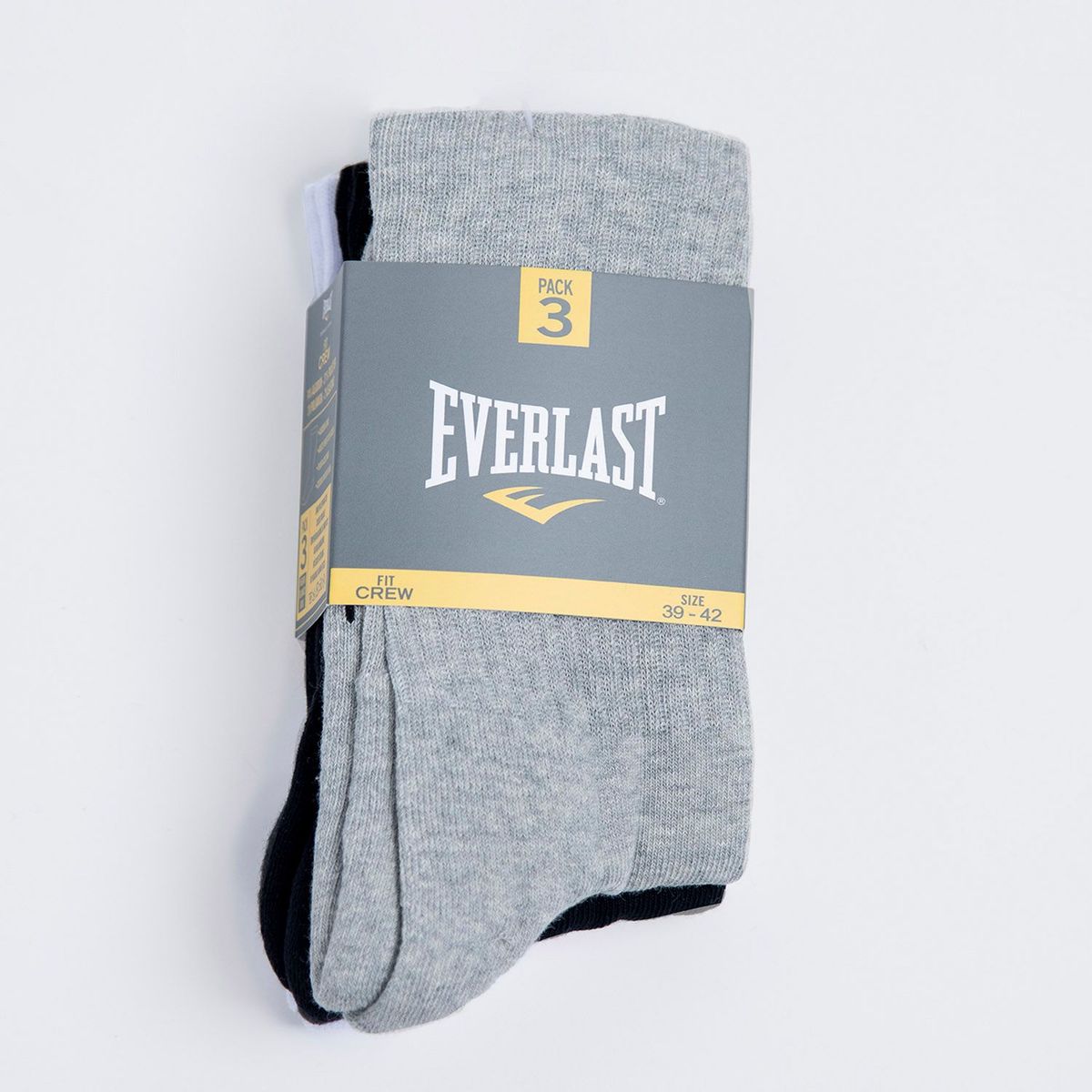 EVERLAST - Pack X3 Medias Deportivas Hombre Everlast Crew Largas