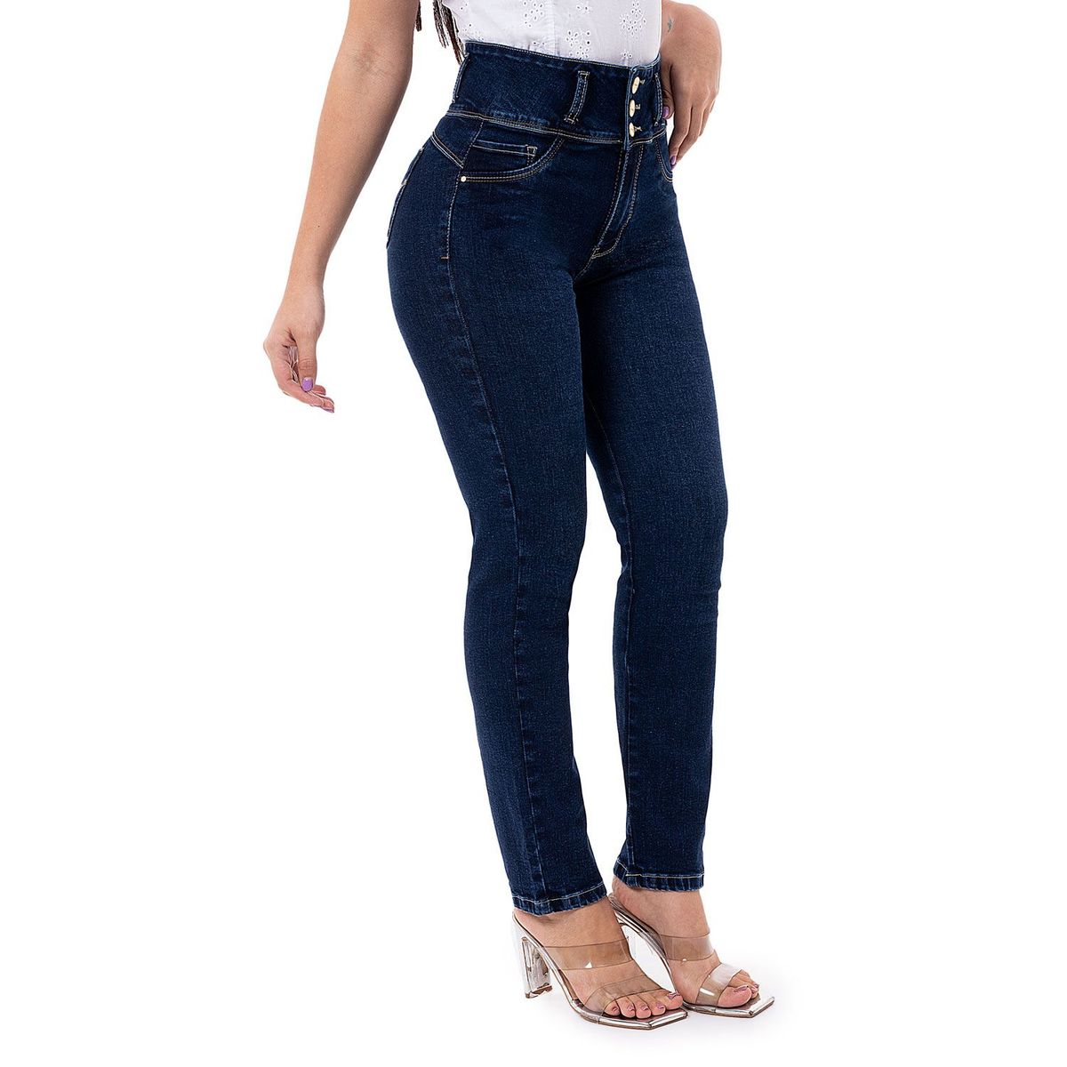 PIONIER - Pantalón Jean Recto Mujer Pioner