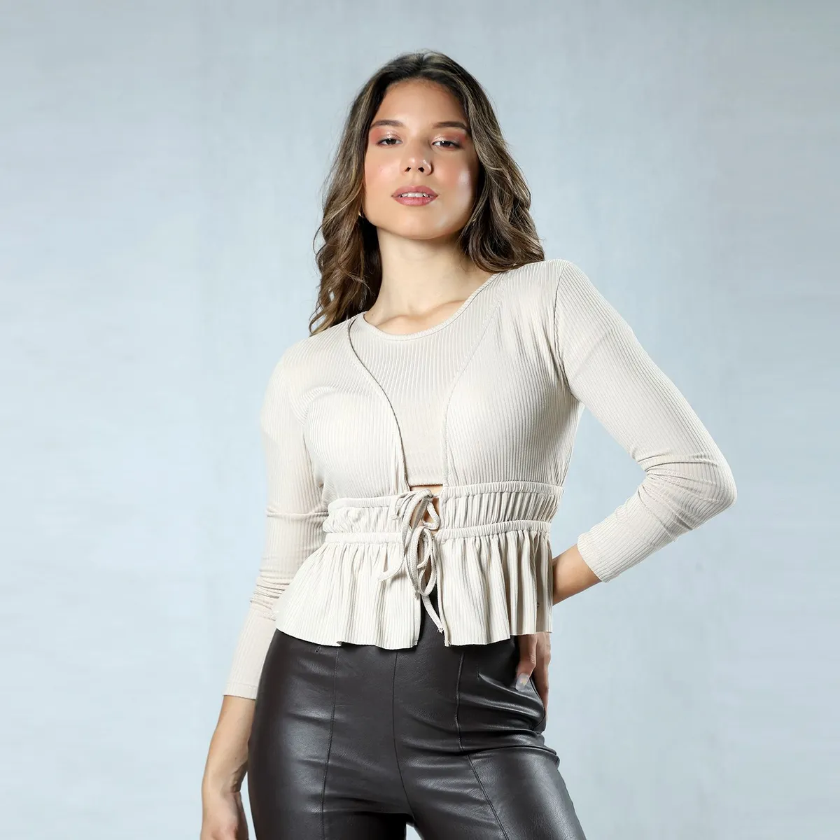 FORDAN JEANS - Polo Manga Larga Algodón Mujer Fordan Jeans