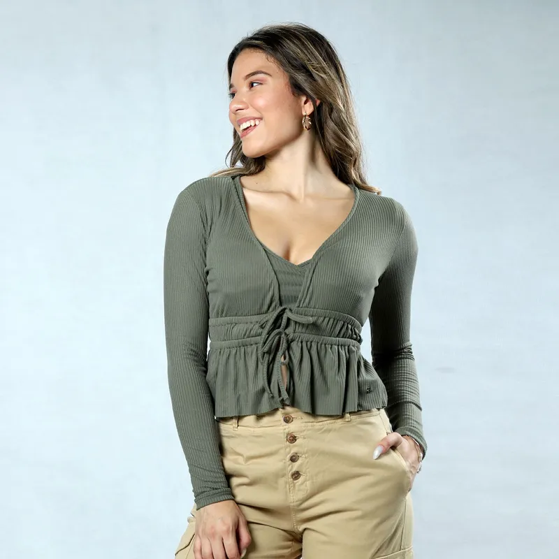 FORDAN JEANS - Polo Manga Larga Algodón Mujer Fordan Jeans