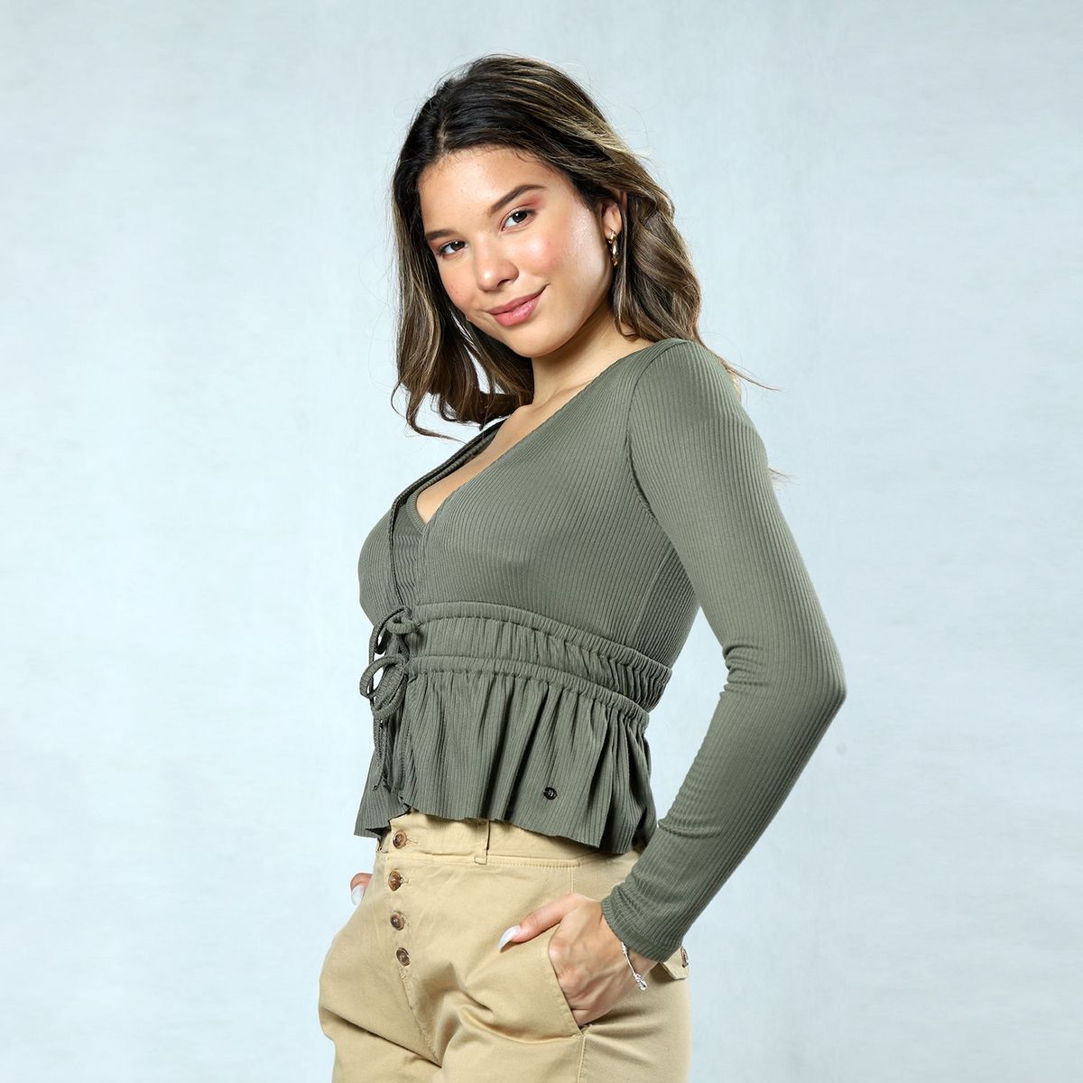 FORDAN JEANS - Polo Manga Larga Algodón Mujer Fordan Jeans