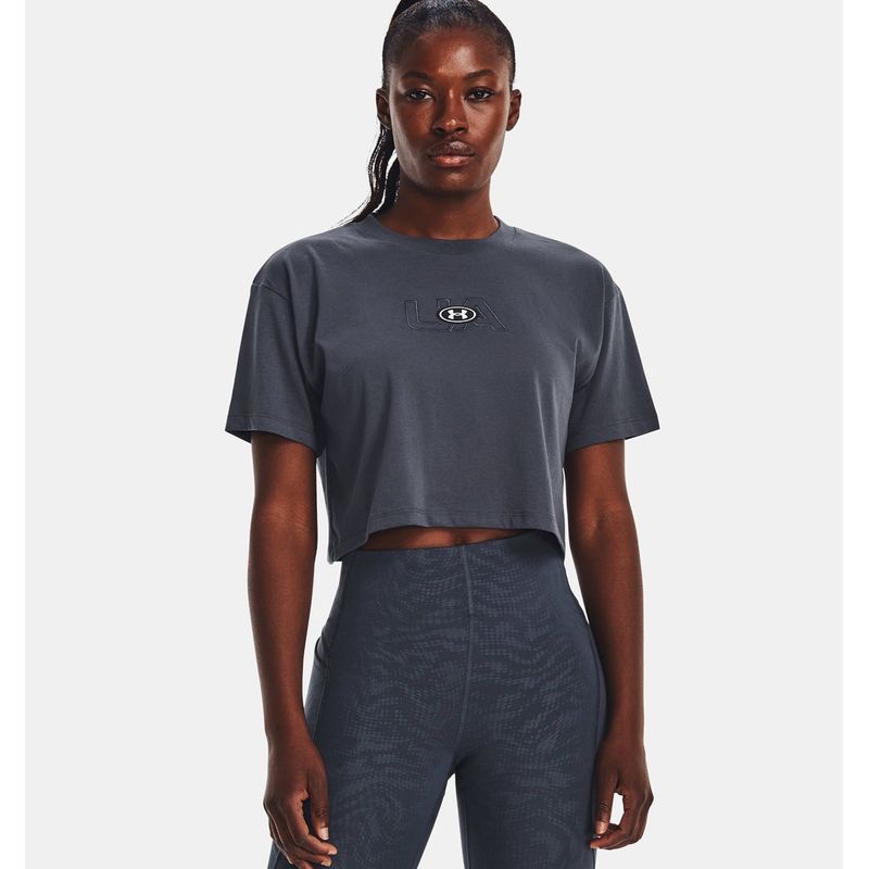 UNDER ARMOUR - Polo Deportivo Mujer Under Armour Branded Logo Crop