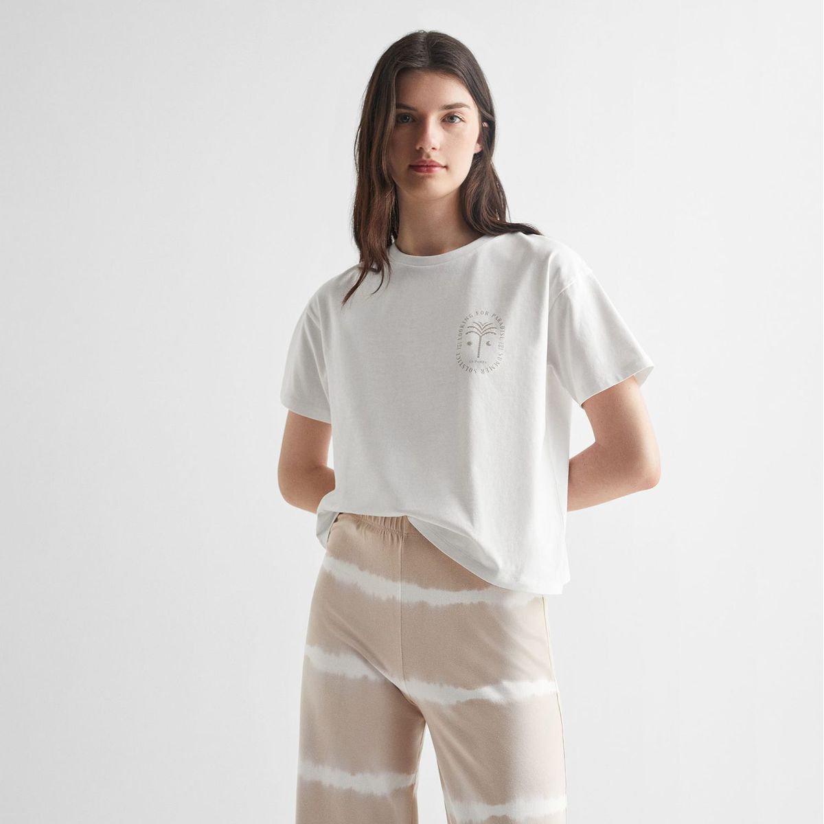 MANGO TEEN - Pantalón Estampado Tie-dye Mujer Mango Teen