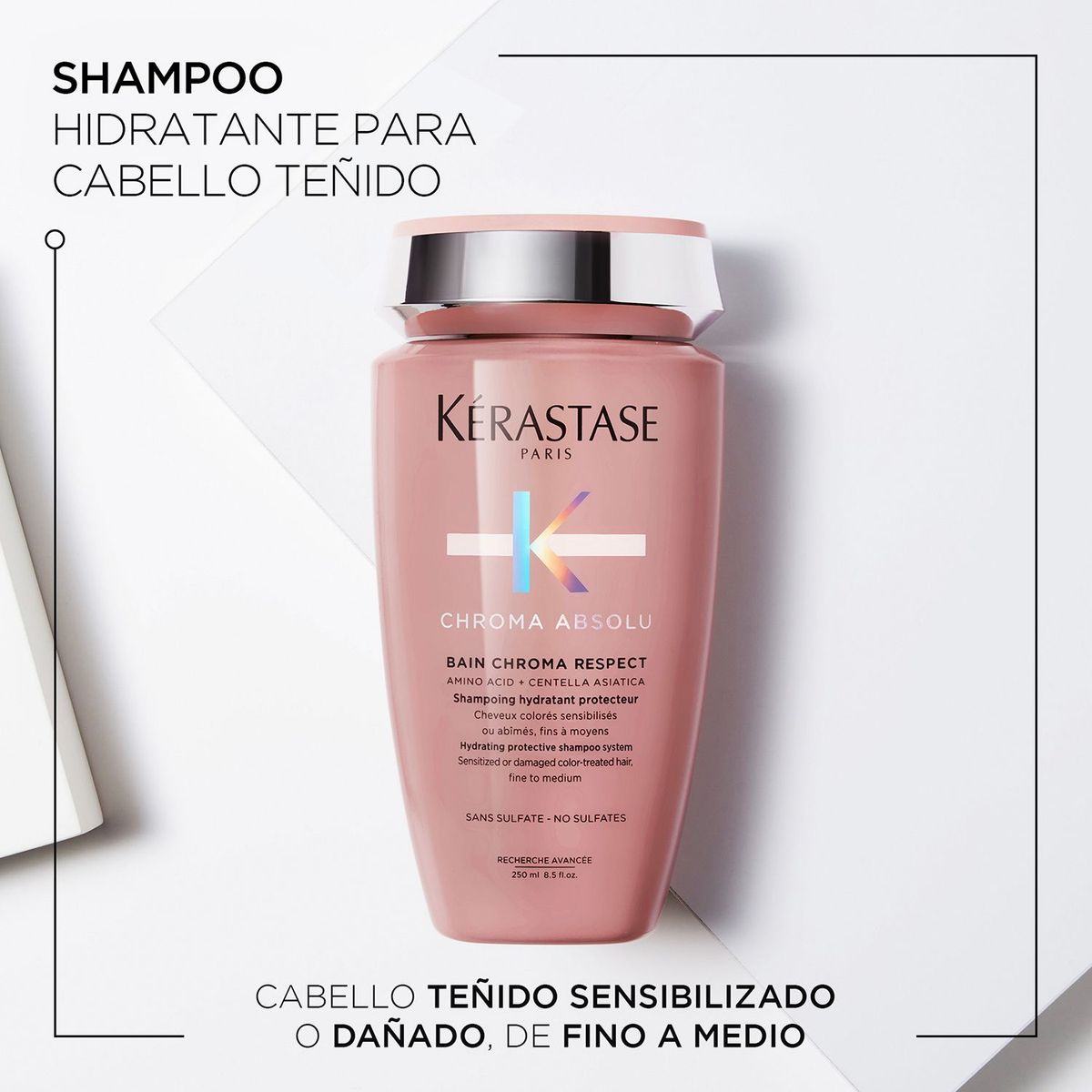 KERASTASE - Pack Chroma Absolu de Kérastase para cabello con color: Shampoo 250ml + Acondicionador 200ml +TS Leave in 45ml