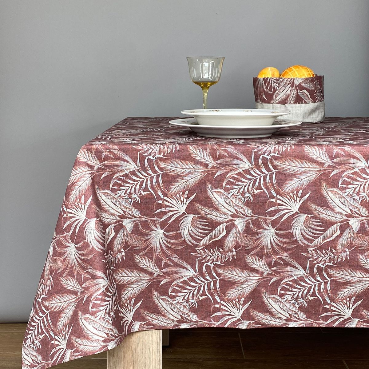 CASIOPIA - Mantel Antimanchas Rect Terracota 10 Sillas