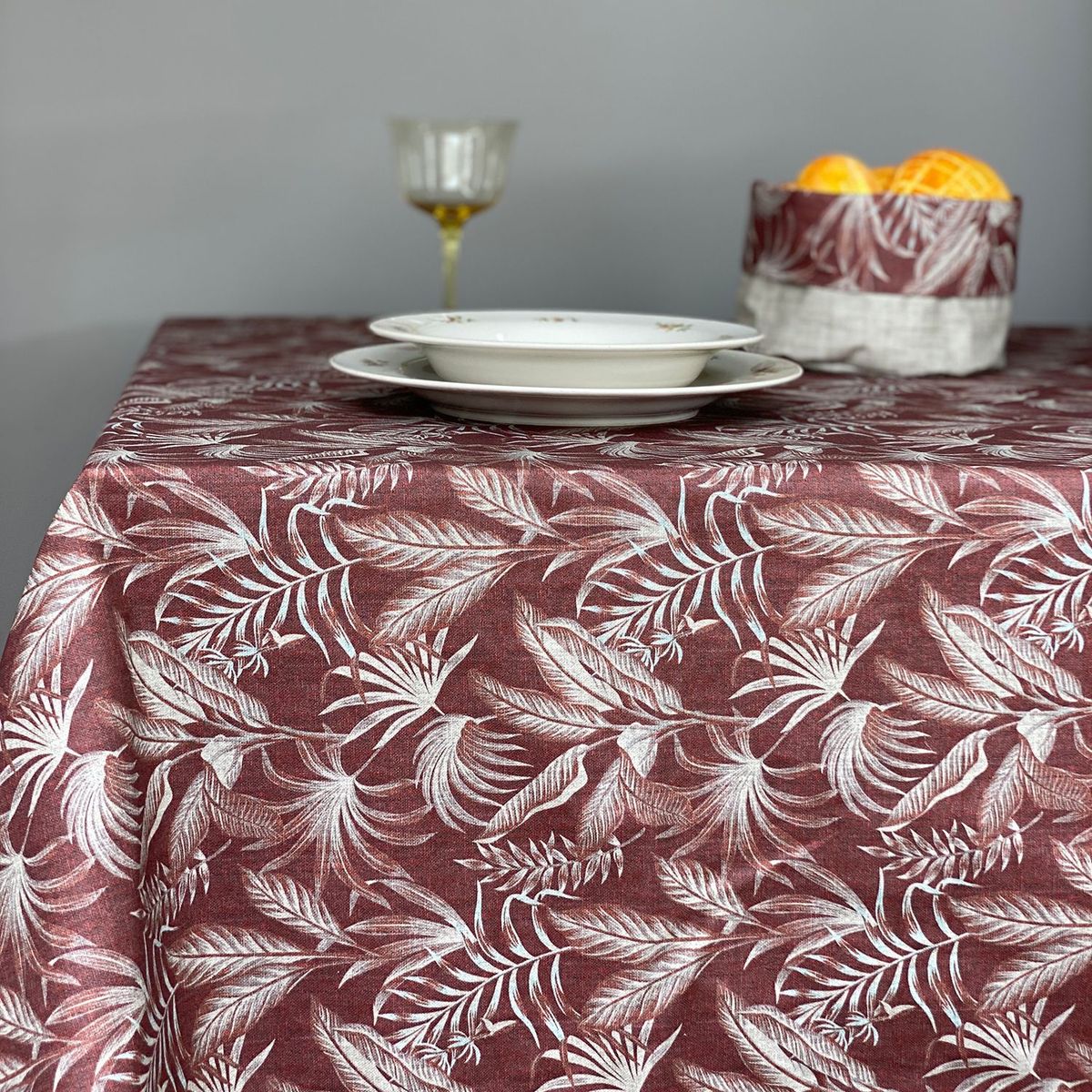 CASIOPIA - Mantel Antimanchas Rect Terracota 10 Sillas