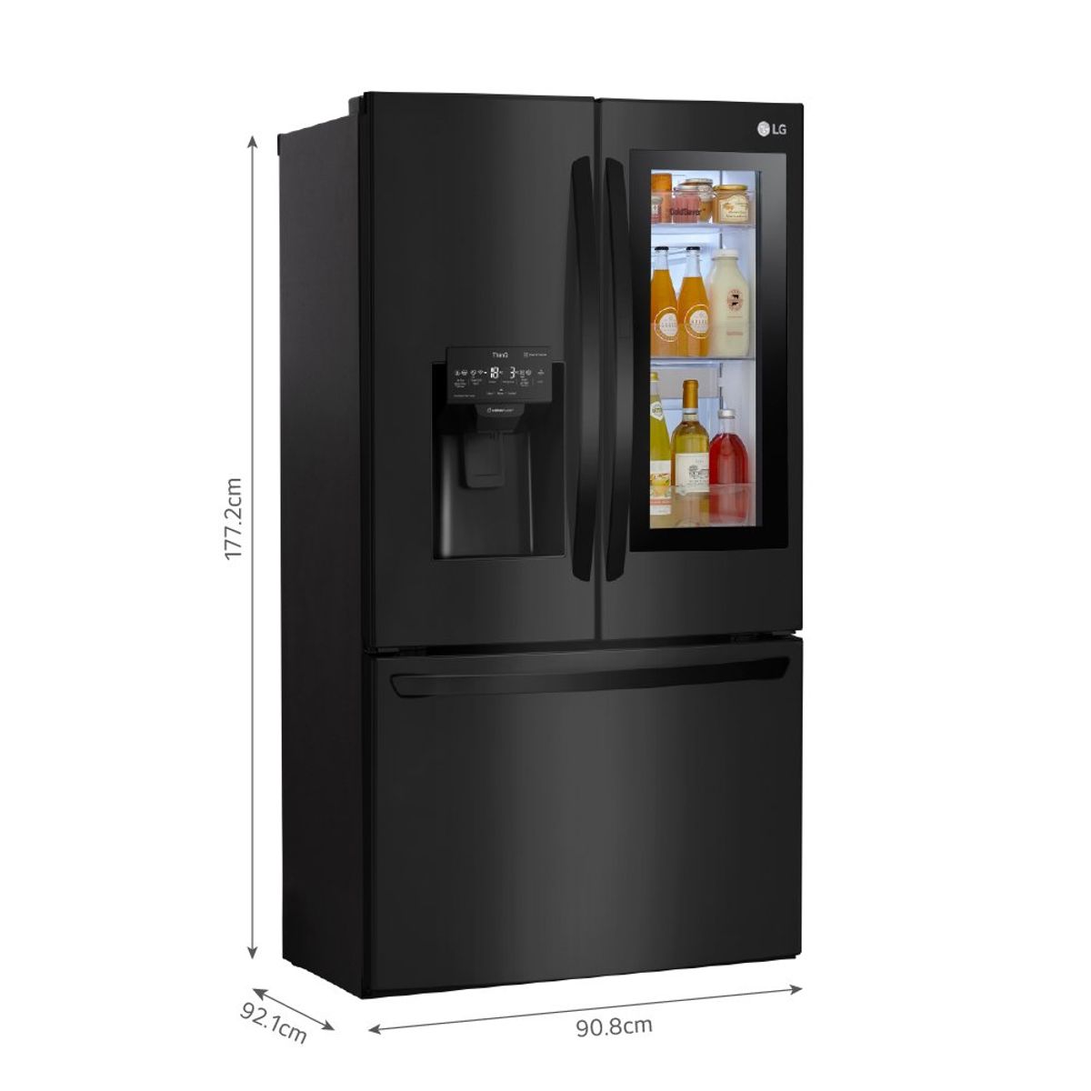 LG - Refrigeradora GM78SXT 660L InstaView French Door Negro Mate LG