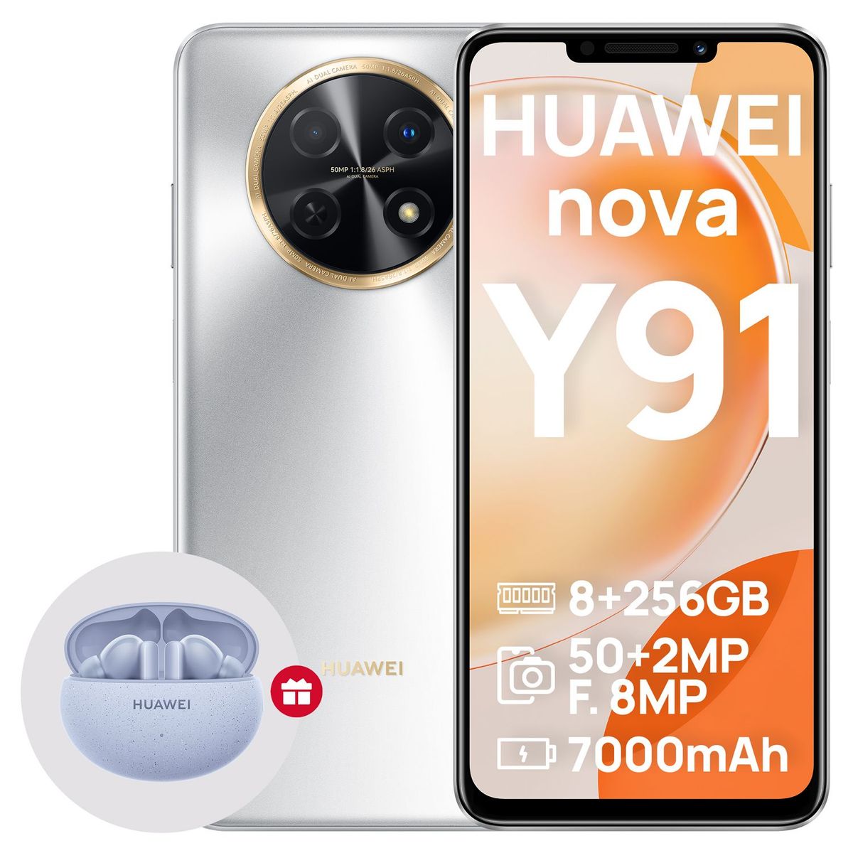 HUAWEI - Celular HUAWEI NOVA Y91 Silver