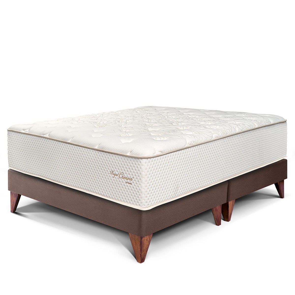 PARAISO - Cama Europea Royal Crown Queen + 2 Almohadas Viscoelásticas + Protector