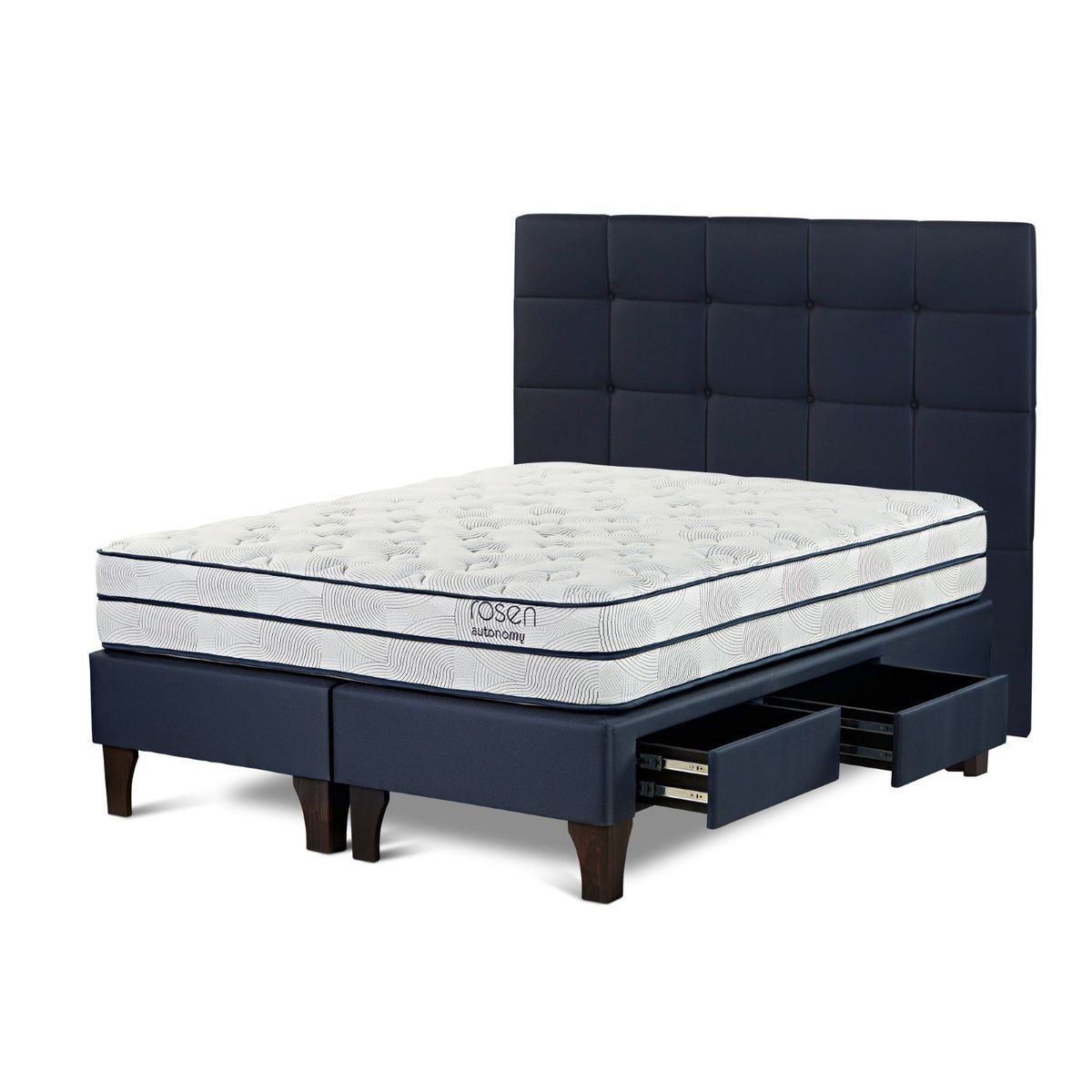 ROSEN - Dormitorio Con Cajones Autonomy Sky Issey Azul King