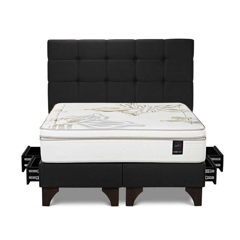 ROSEN - Dormitorio Con Cajones Art 4 Issey Grafito King