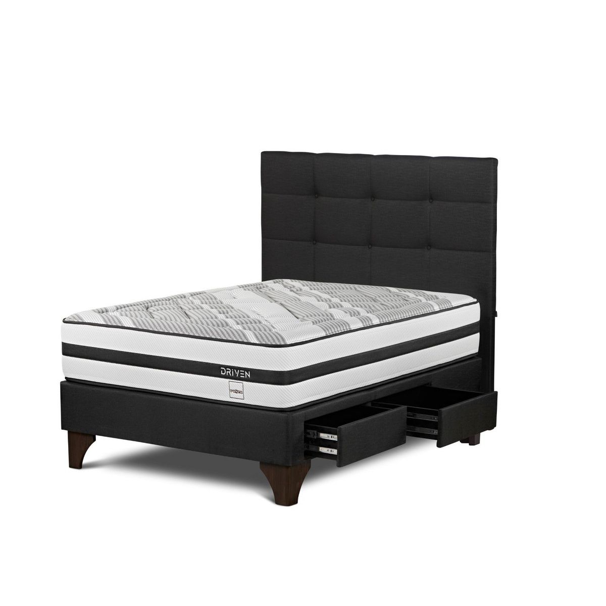 ROSEN - Dormitorio Con Cajones Driven Issey Grafito 2 Plz