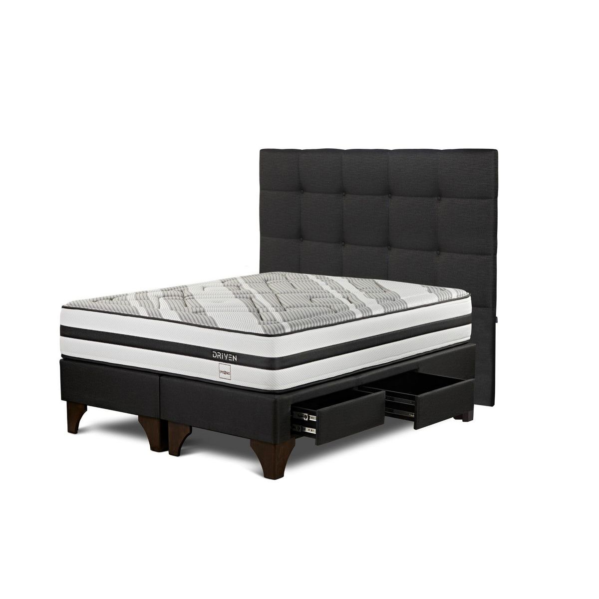 ROSEN - Dormitorio Con Cajones Driven Issey Grafito Queen