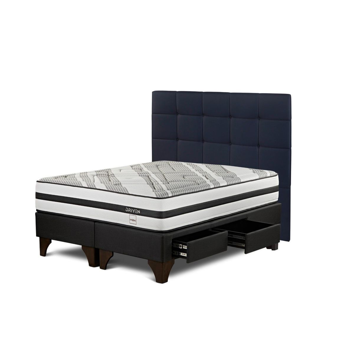 ROSEN - Dormitorio Con Cajones Driven Issey Azul King