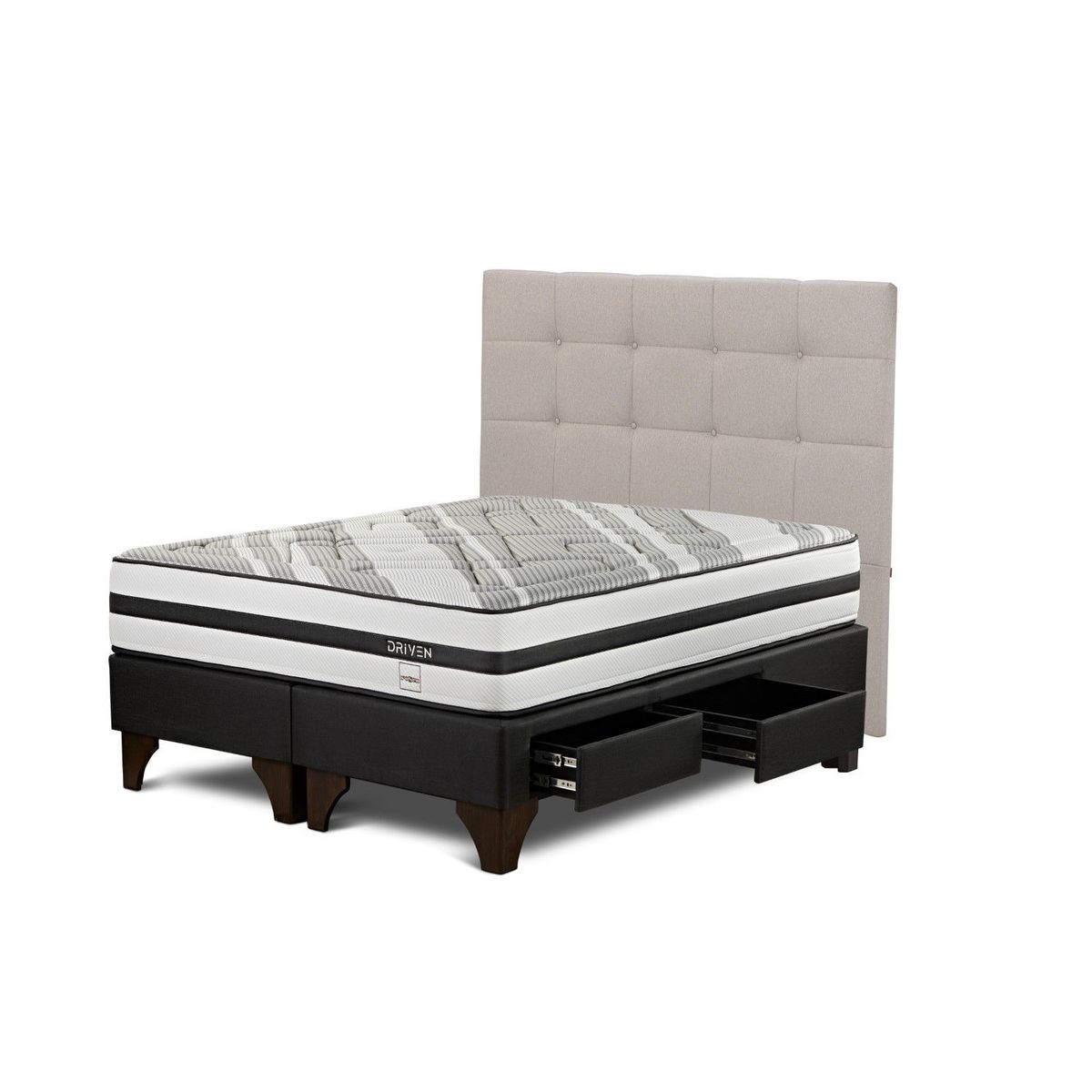 ROSEN - Dormitorio Con Cajones Driven Issey Niebla King
