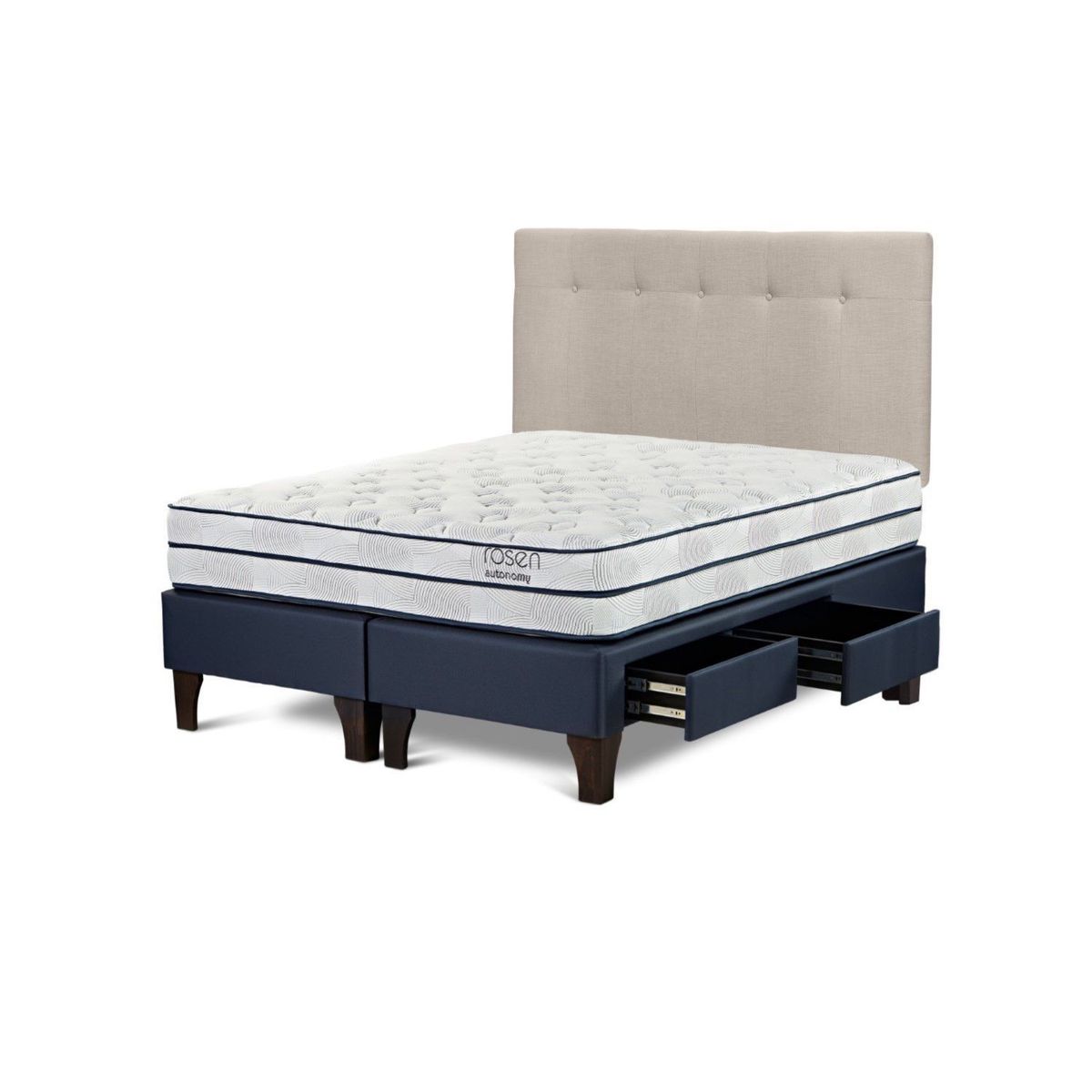 ROSEN - Dormitorio Con Cajones Autonomy Sky Bennet Natural Queen