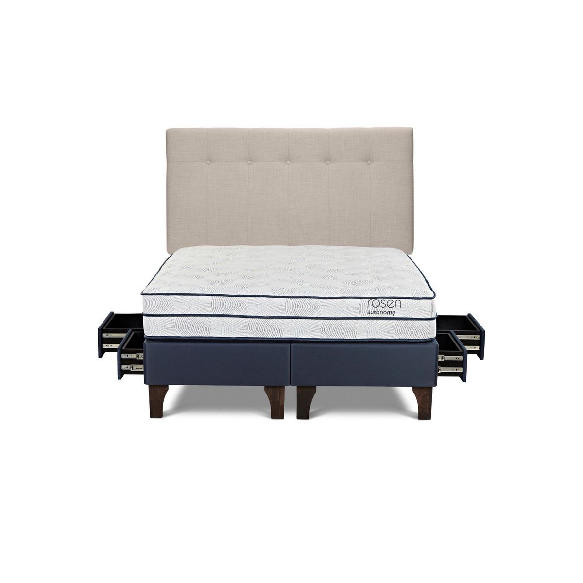ROSEN - Dormitorio Con Cajones Autonomy Sky Bennet Natural Queen