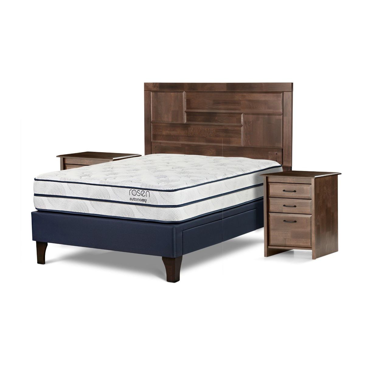 ROSEN - Dormitorio Con Cajones Autonomy Sky Dolce 2 Plz + 2 Veladores