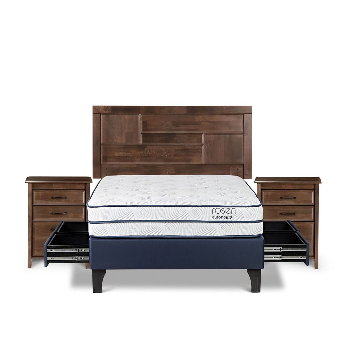 ROSEN - Dormitorio Con Cajones Autonomy Sky Dolce 2 Plz + 2 Veladores