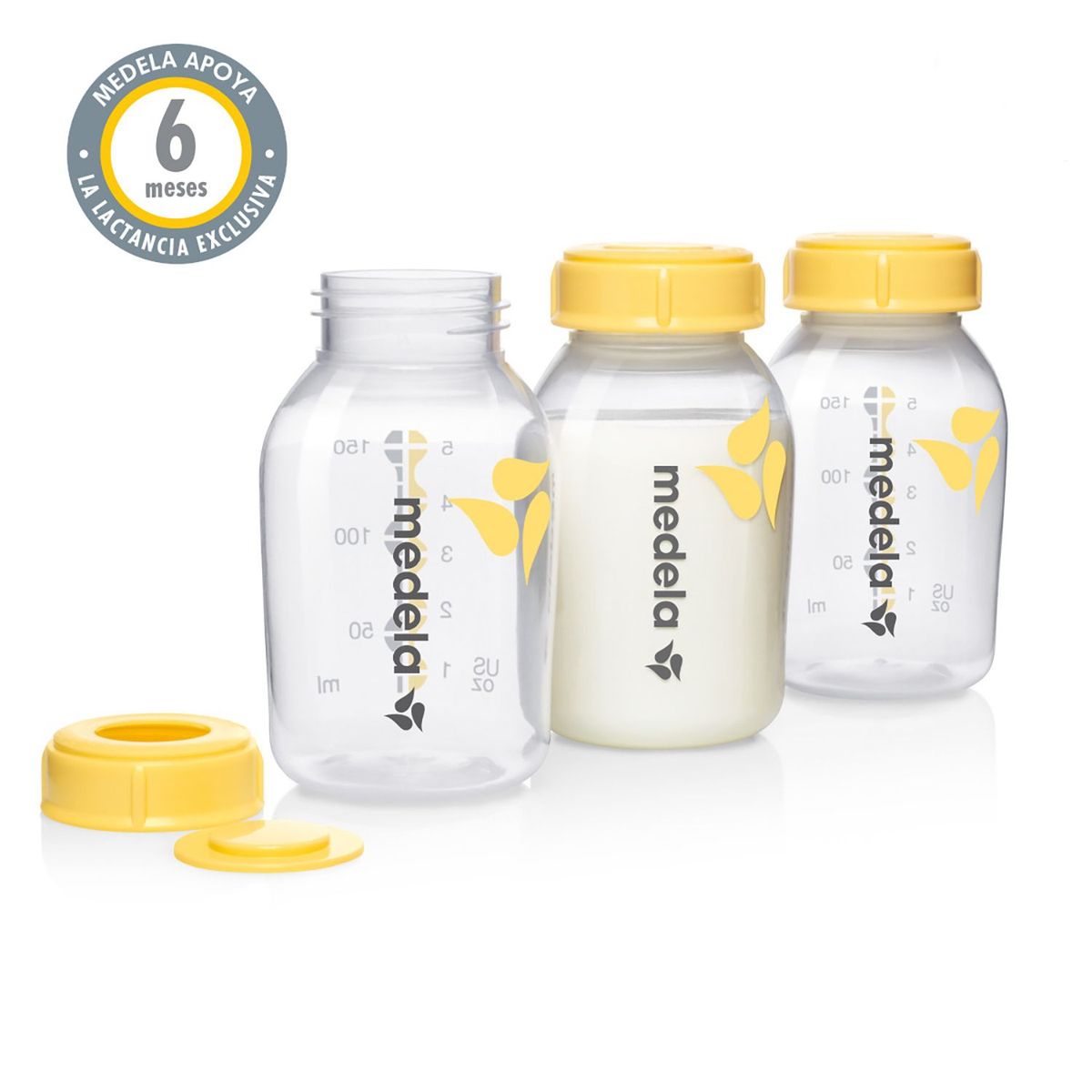 MEDELA - Pack X3 Botellas De Almacenamiento De Leche 150Ml Medela