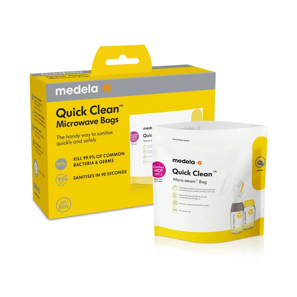 MEDELA - Bolsas Esterilizadoras Para Microondas X5 Und Quick Clean Medela