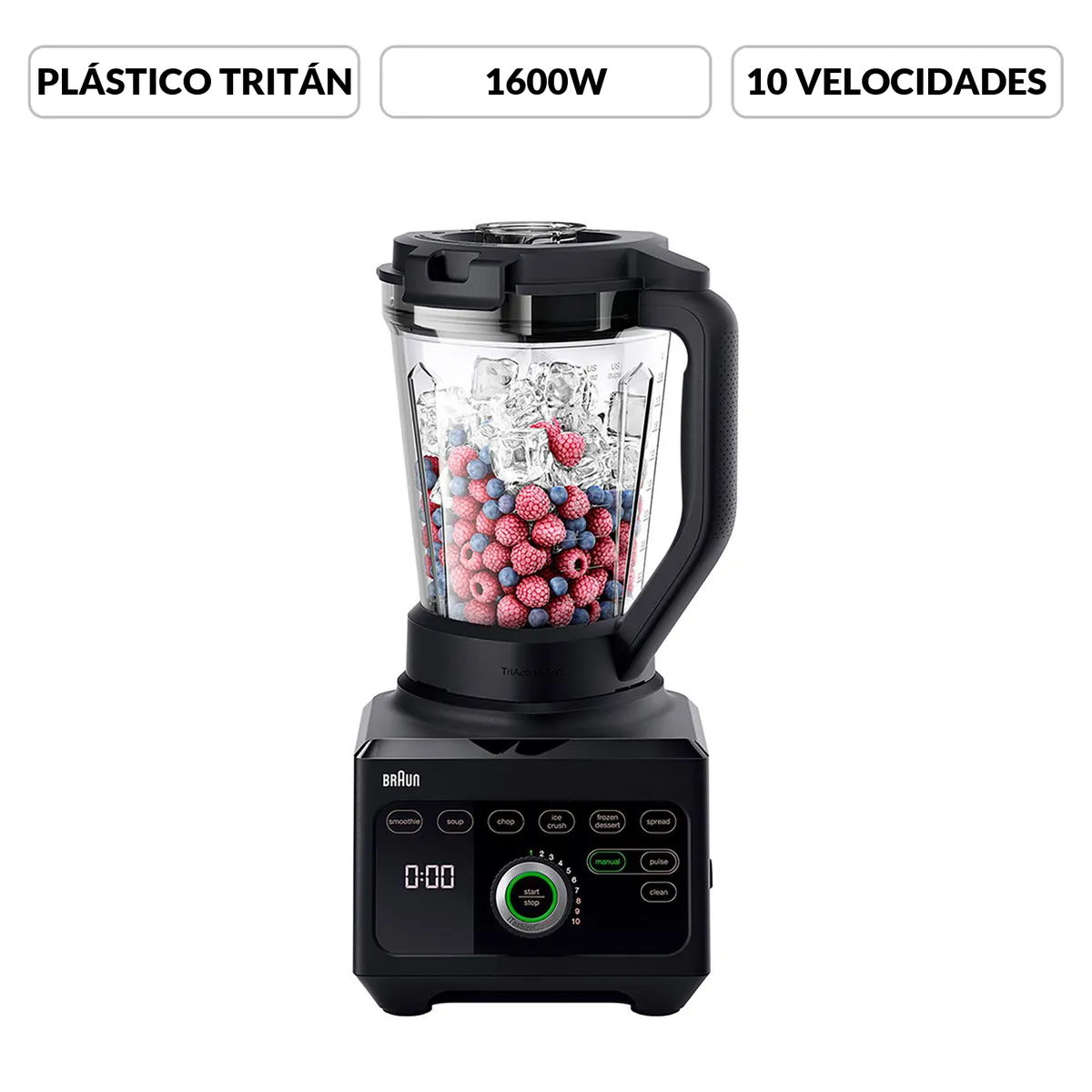 BRAUN - Licuadora POWERBLEND 9 2.0L 1600W Braun