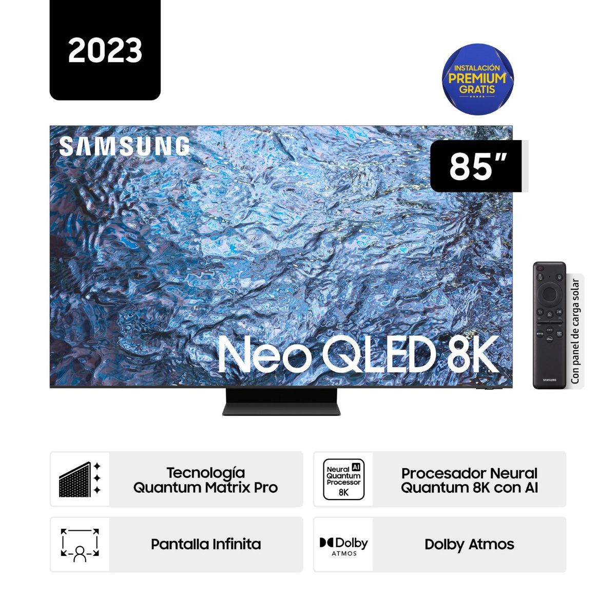 SAMSUNG - Televisor Samsung Smart Tv 85" Neo Qled 8k Mini Led Qn85qn900cgxpe (nuevo)