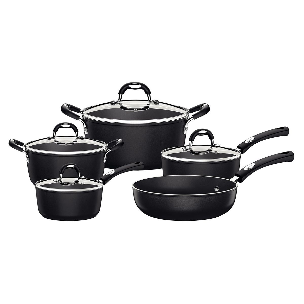 TRAMONTINA - Juego De Ollas 5 Piezas Aluminio Monaco 