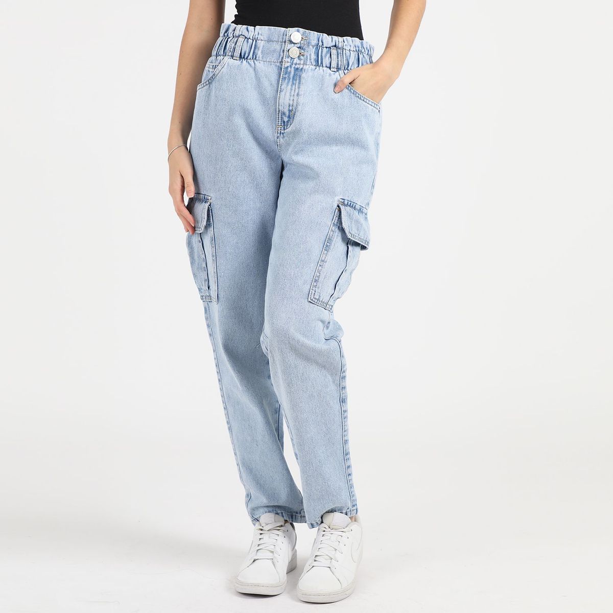 SYBILLA - Jean Paper Bag Mujer Sybilla