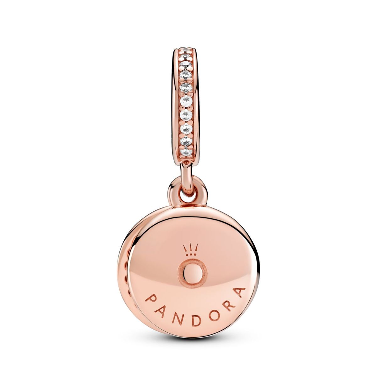 PANDORA - Charm Colgante Doble Disco Rosa