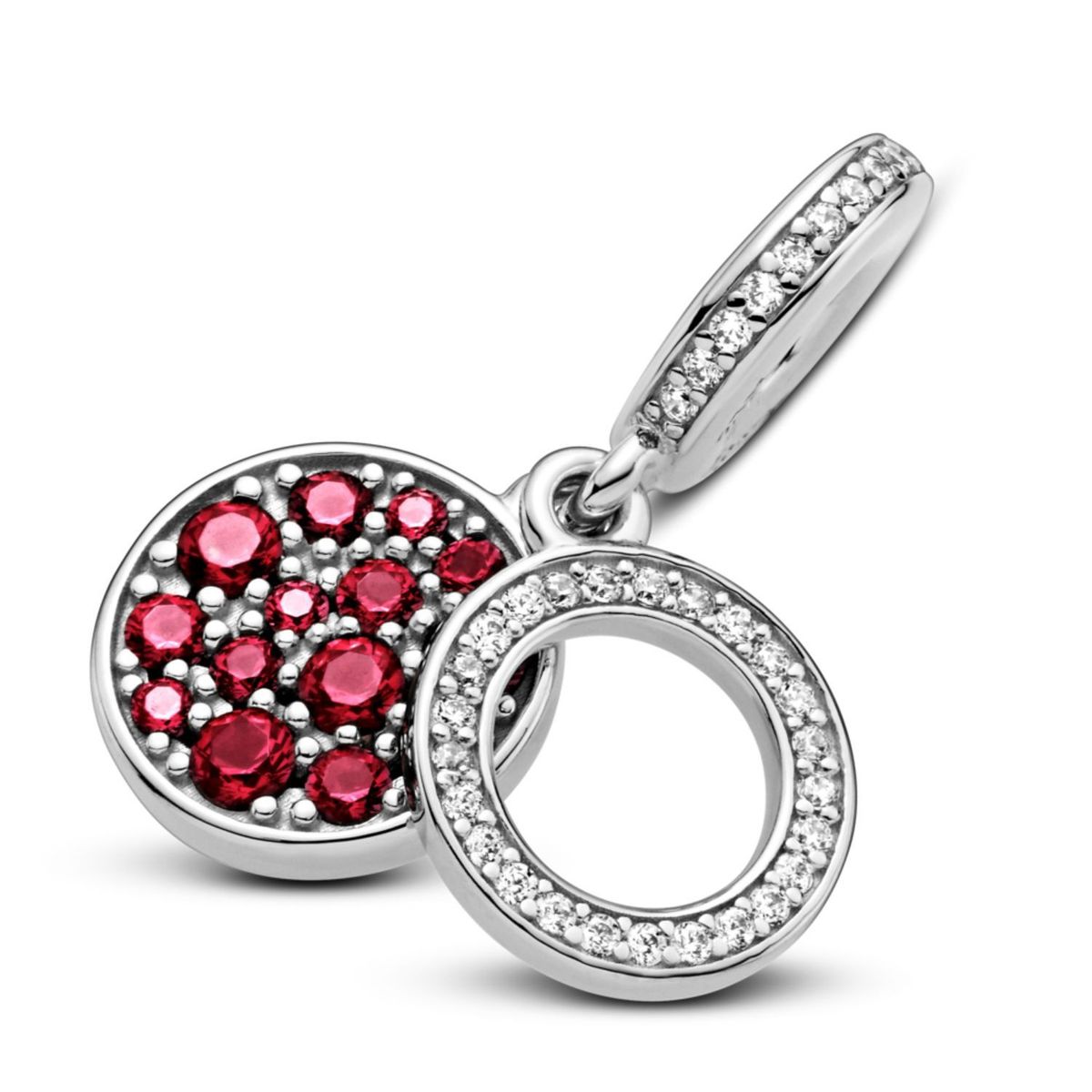 PANDORA - Charm Doble Disco Rojo Reluciente