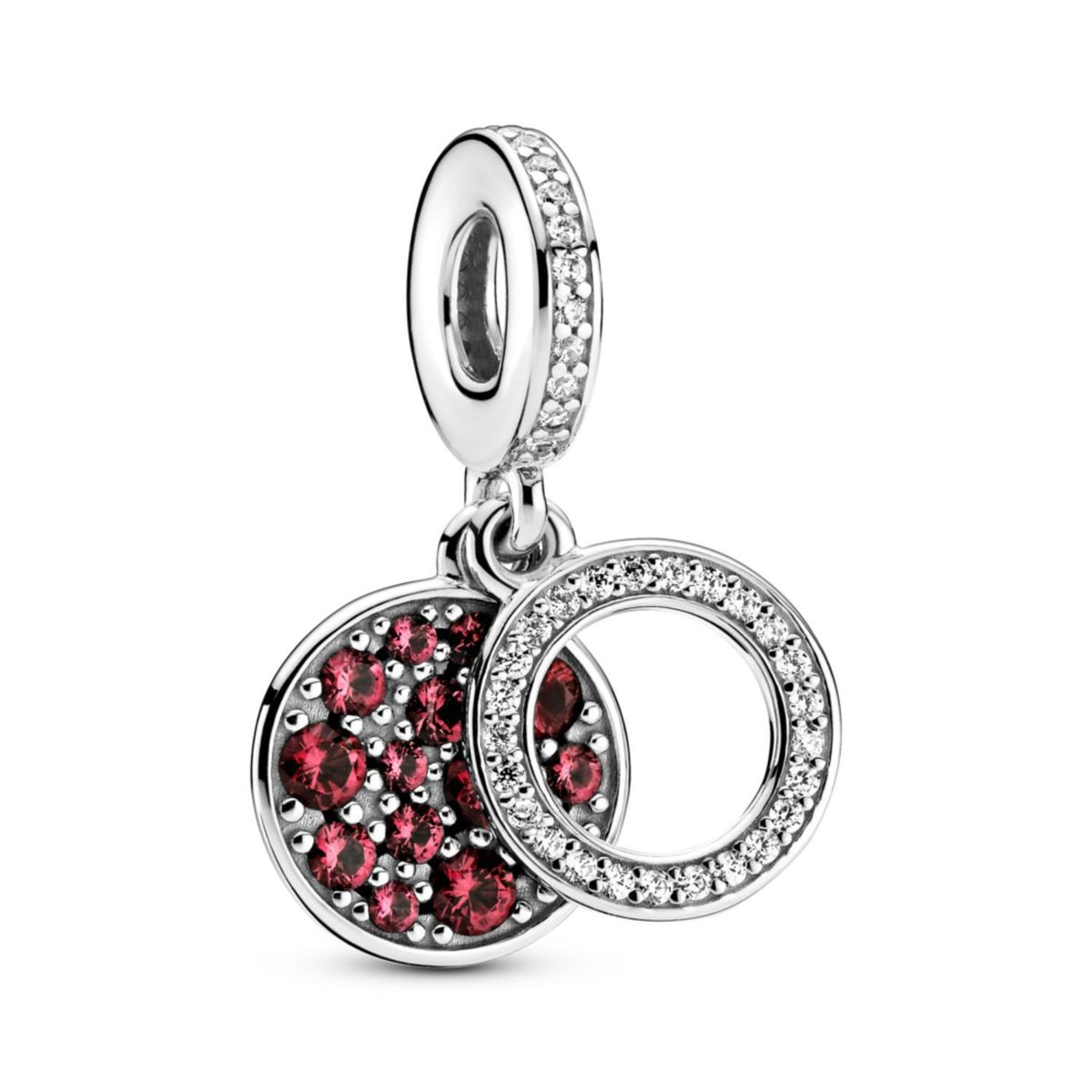 PANDORA - Charm Doble Disco Rojo Reluciente