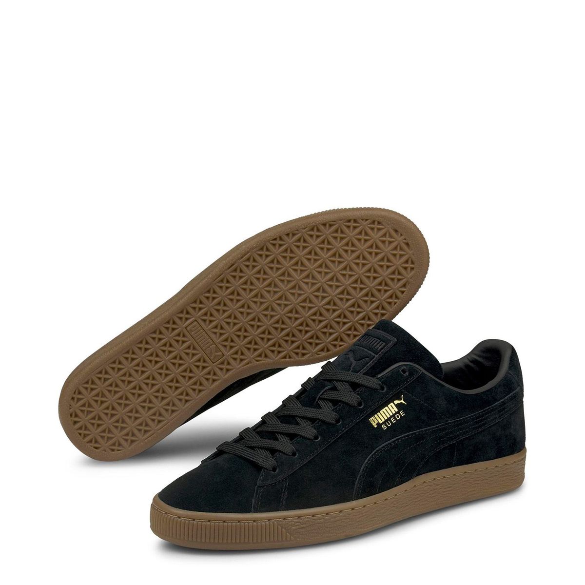 PUMA - Zapatillas urbanas Hombre Suede Gum Negro