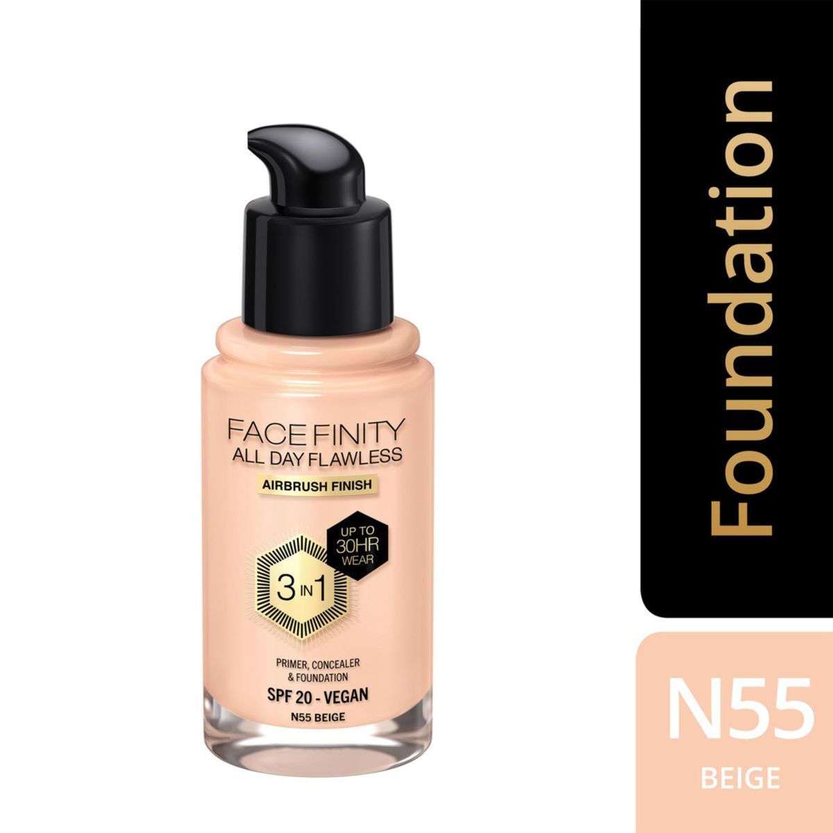 MAX FACTOR - Base de maquillaje Facefinity All Day Flawless 3 en 1