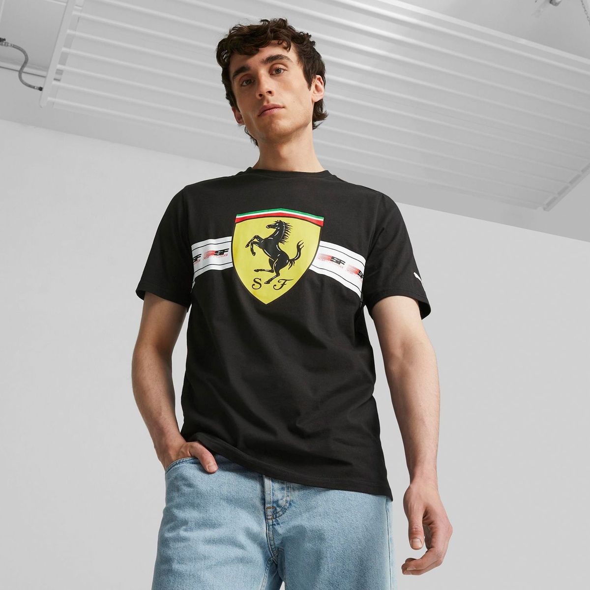 PUMA - Polo Deportivo Hombre Ferrari Race Heritage  Big Shield Tee