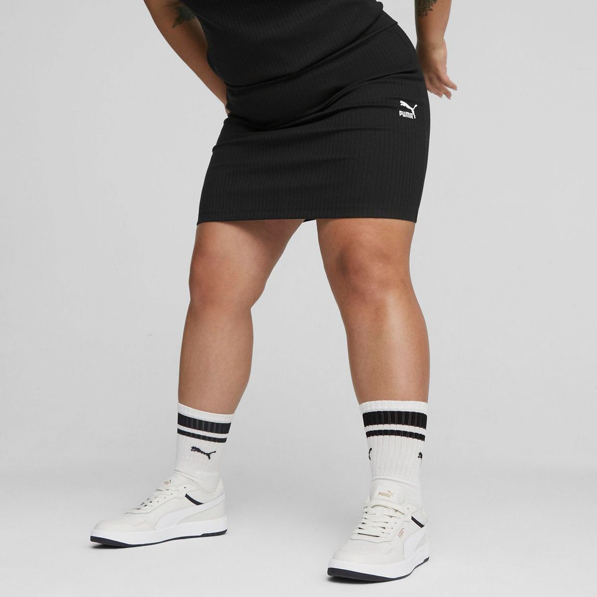 PUMA - Falda Deportiva Puma Mujer Classics Ribbed Skirt