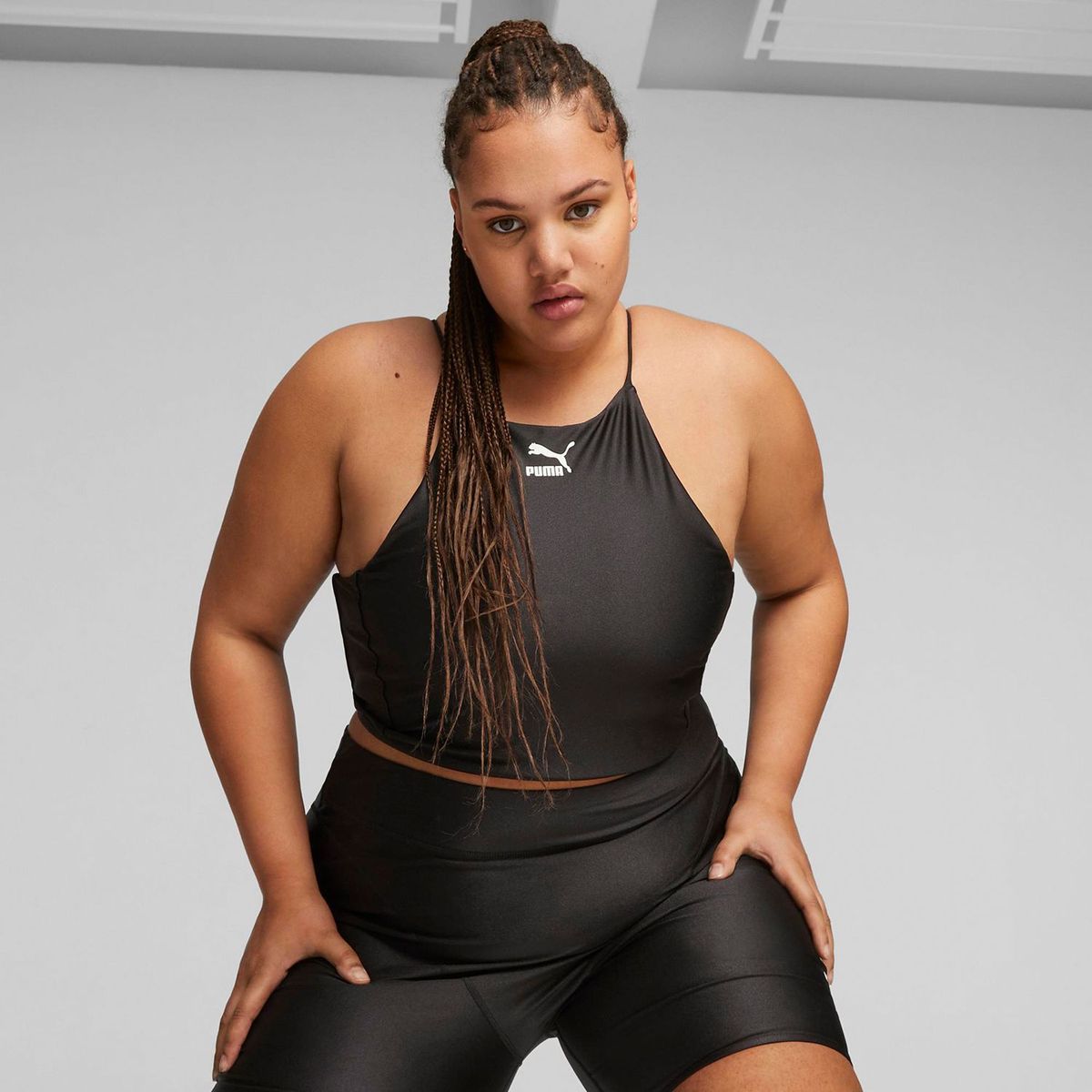 PUMA - Polo Deportivo Puma Mujer T7 Shiny Crop Top