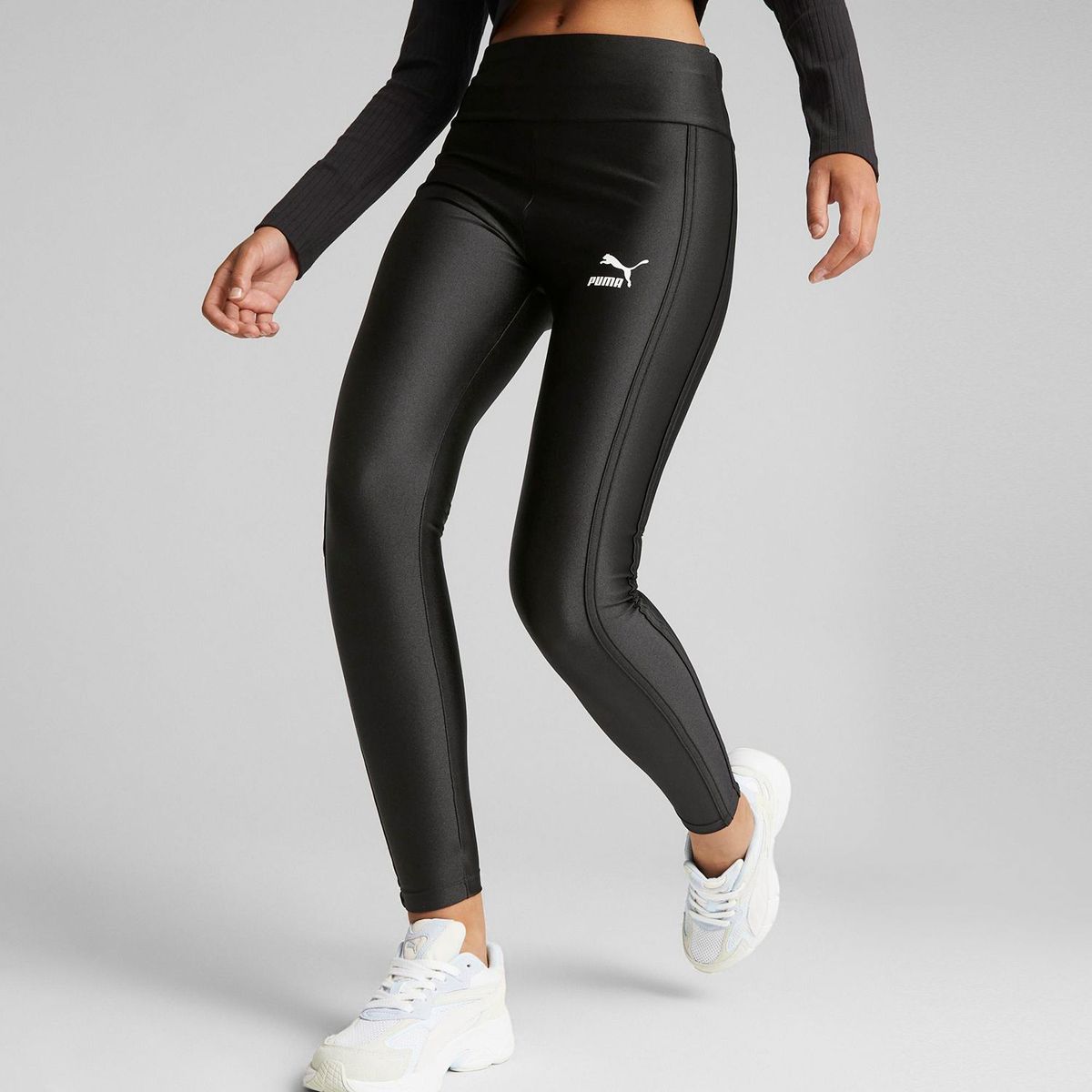 PUMA - Malla Deportiva Puma Mujer T7 Highaist Shiny Leggings
