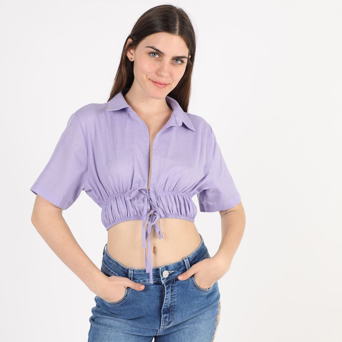 SYBILLA - Blusa Manga Corta Mujer Sybilla